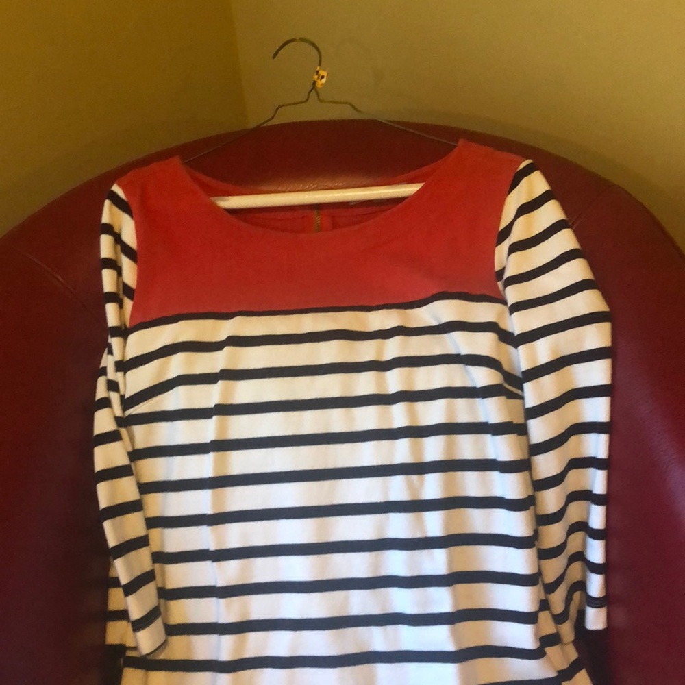 Red, Navy & White Casual Dress. Dry clean kept